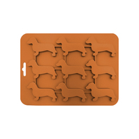 Bac à glaçons pour chiot à 9 cavités OEM Cutie Moule à glaçons en silicone sans BPA réutilisable en forme de chien en silicone de qualité alimentaire