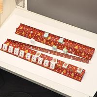 Nouveaux supports de mahjong festonnés personnalisés avec poussoirs, supports de mahjong en acrylique pour Noël, faible MOQ, supports de mahjong 20 doubles