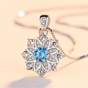 High Quality 925 Sterling Silver Snow flake Necklace