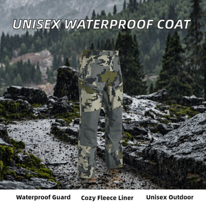 Veste unisexe d'automne grande taille, imperméable 10000 mm, résistante à l'eau, à capuche, avec fermeture éclair, trois-en-un, doublure polaire pour l'extérieur, décontractée - Product Image 2