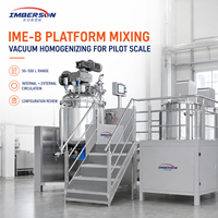 IME-B 50-500L Mélangeur émulsifiant sous vide de base pour la production cosmétique standard, Émulsifiant sous vide pour la mise en échelle pilote en lots