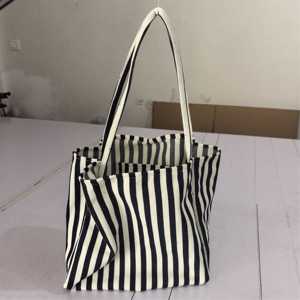 Sac fourre-tout réutilisable écologique pour femme, grande capacité, classique, pour étudiants, shopping, avec logo personnalisé sérigraphié, vente en gros - Product Image 2