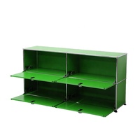 Gabinete de almacenamiento de gran capacidad de acero inoxidable modular moderno, gabinete combinado para sala de estar para apartamento en casa