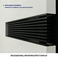 Diffuseur d'air minimaliste de longueur personnalisée |   Grille linéaire intégrée en aluminium anodisé de haute qualité