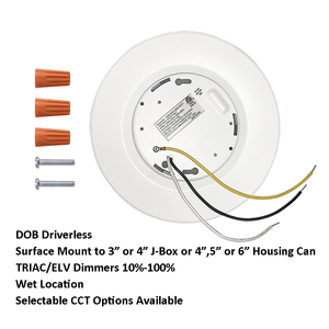 CRI90 lampu Disk <span class=keywords><strong>LED</strong></span> <span class=keywords><strong>6</strong></span> inci <span class=keywords><strong>15W</strong></span>, lampu Disk <span class=keywords><strong>LED</strong></span> dapat diredupkan, lampu sorot bawah untuk lokasi kelembapan - Product Image 3