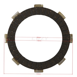 Disco de Embrague de Motocicleta CQZY para TITAN 150 TITAN 2000 <span class=keywords><strong>ZANELLA</strong></span> RX 150 Jia Ling SY130 BIZ125 CBX200, Disco de Embrague de Goma - Product Image 2