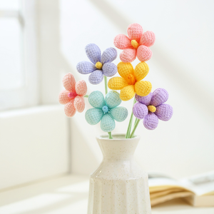 Fiori Artificiali all'Uncinetto Fatti a Mano: Rose, Tulipani, <span class=keywords><strong>Violette</strong></span> e Lavande - Eleganti Regali per Festival e Decorazioni per la Casa - Product Image 6