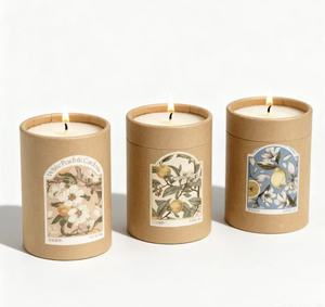 Scented Candle <b>White</b> Paper Tube Packaging Recyclable Cylindrical <b>Box</b> for Home Fragrance - Product Image 3