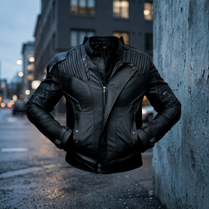 Guardianes de la galaxia estrella señor Chris Pratt chaqueta Cafe Racer chaqueta de cuero de los hombres - Product Image 3
