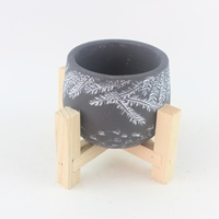 Meilleures ventes d'usine de pots de fleurs en ciment personnalisés Pot de plantes succulentes Pot de fleurs au design unique