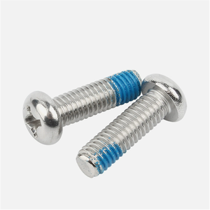 M2 M3 M4 M6 M8 M10 M12 DIN7985 Black Pre Applied Adhesive Bolt Nylon Patch Nylok Blue Patch <b>Lock</b> Machine Screw - Product Image 5