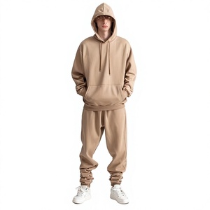 Conjuntos de Joggers Personalizados de Forro Polar para Invierno, Unisex, Transpirables, de Secado Rápido, Teñidos, Trajes Deportivos Lisos de Manga Larga, Ligeros, 2 Piezas - Product Image 1