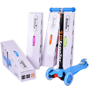 Trottinette d'extérieur moderne pour enfants à 3 roues en plastique bleu ciel, capacité 50 kg - Product Image 6