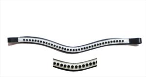 Bandeaux Bling de haute qualité pour chevaux d'équitation en cuir durable avec coutures fantaisie meilleur prix cristal décoré - Product Image 3