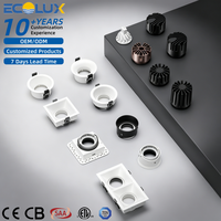 En gros, boîtier de spot encastré carré ou rond pour ampoules GU10, GU5.3, MR16, en aluminium, pour module LED et cadre de lampe MR16