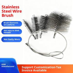 Brosse pour <span class=keywords><strong>cheminée</strong></span> de chaudière, brosse en fil d'acier, brosse en acier inoxydable, brosse pour trous intérieurs, ébavurage, polissage, meulage, exporté vers l'Europe - Product Image 2