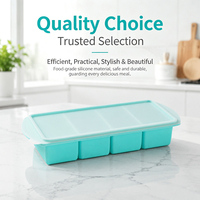 LEDUN En gros, bac de congélation moderne en silicone avec couvercle, réutilisable, pour soupes, stocks et sauces, avec grands moules à glaçons en silicone
