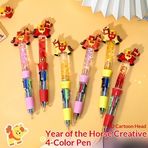 Bolígrafos <span class=keywords><strong>de</strong></span> punta redonda económicos, personalizables, multicolor, creativos, bonitos, <span class=keywords><strong>de</strong></span> dibujos animados, con efecto arena movediza, en cuatro colores, al por mayor, chinos - Product Image 5
