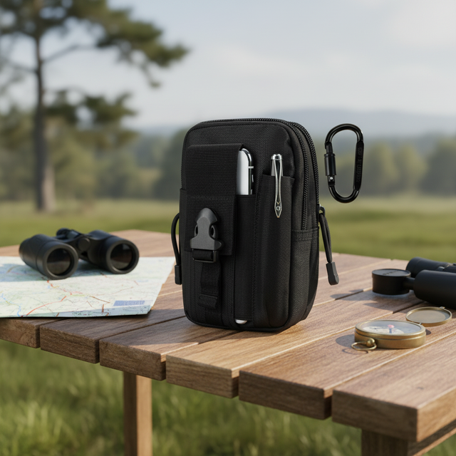 AYPPRO Universal Tactical Phone Pouch MOLLE Belt Bag Waterproof Waist Pack for Daily EDC Outdoor Hiking Camping Utility Gear Bag
