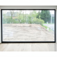 Fenêtre fixe à cadre en aluminium moderne personnalisée grande vue panoramique en aluminium fixe verre feuilleté trempé vente d'écran pliant