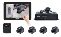 Système de vue d'oiseau à 360 degrés Caméra 4ch Enregistrement DVR de voiture 2D/3D autour de la vue arrière 360 ADAS DMS 4G WIFI pour camion