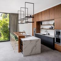 Lemari Dapur Modern Premium Vermonhouzz dengan Solusi Penyimpanan, Kabinet Modular Kustom untuk Kontraktor dan Desainer
