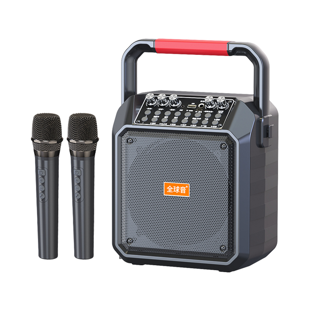 Karaoke Machine 2 Rechargeable Wireless Microphones Portable 10" Speaker High Fidelity Sound Quality Adults Kids 500GB Hard Disk