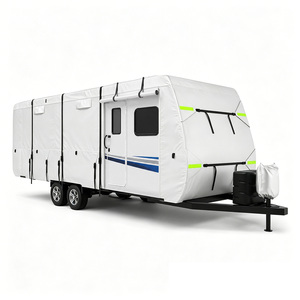 Ensemble complet d'accessoires TT : Housse de protection non tissée pour caravane, incluant des sangles de fixation, un sac de rangement et du ruban de réparation – Housse universelle pour camping-car et caravane - Product Image 1