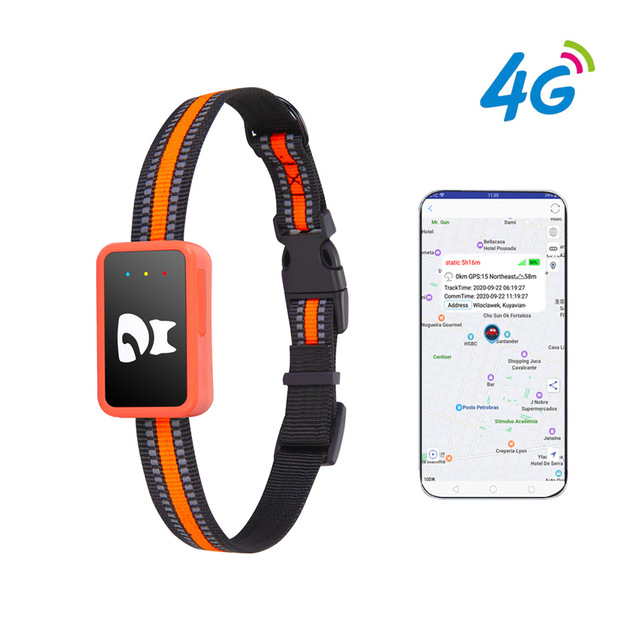 4G Animal Track Pet GPS Tracking Collars Dogs Cats Real-time Positioning Waterproof Alarm Geo Fence Europe Plastic Solar