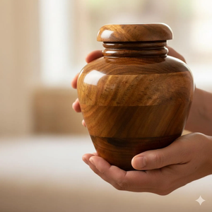 Urna Funeraria de Madera Estilo Antiguo con Superficie Pulida Redonda, Urna para Cenizas Humanas, Oferta Especial 2026 - Product Image 5