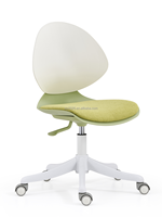 Chaise pivotante pour dortoir étudiant avec vérin à air à trois positions et roulettes silencieuses en plastique écologique testées BIFMA