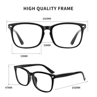 Lunettes Anti-lumière bleue pour femmes et hommes, monture transparente, lunettes Nerd carrées, lunettes Anti-rayon bleu, lunettes d'écran d'ordinateur