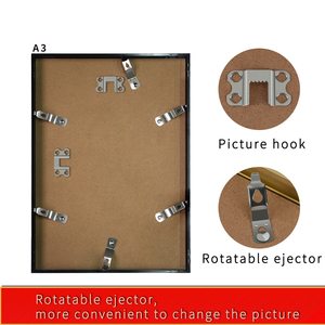 Hợp kim nhôm khung hình trở lại tấm khóa thuận tiện để mở và thay thế hình ảnh A3 khung hình kim loại - Product Image 2