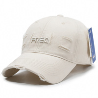 Nouvelle casquette de baseball FREQ en PVC à 6 panneaux avec lettres brodées, style coréen, élégante et décontractée pour le printemps et l'automne ; un incontournable unisexe