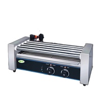 Machine à hot-dogs rotative entièrement automatique à température constante, à économie d'énergie, en acier inoxydable, chauffage électrique commercial