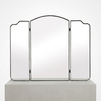 Miroir de salle de bain mural pliable en acier inoxydable de qualité industrielle