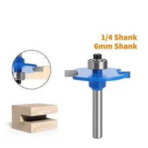 12mm Shank1/2" Shank Round Over Rail & Stile with Cove Panel Raiser 1Bit Router Bit Set Tenon Cutter for Woodworking Tools