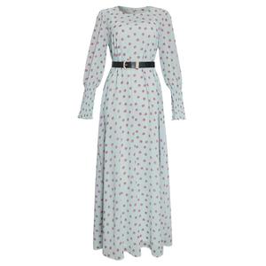 Abiti Autunnali da Donna alla Moda, Vestiti Lunghi a Pois Eleganti in Chiffon per la Spiaggia - Product Image 3