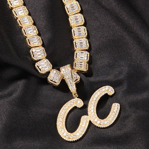 Collar Personalizable de Moda Masculina, Estilo Hip-Hop, Completamente Cubierto de Circonitas, con Letras y Números, Estilo Urbano - Product Image 3