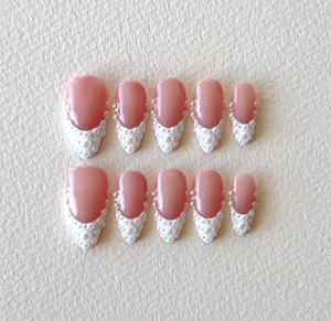 Betifnail – Nouveauté : Ongles artificiels faits main pour femme, style fruits frais 3D, <span class=keywords><strong>manucure</strong></span> personnalisée, <span class=keywords><strong>French</strong></span> press, amande, stiletto, acrylique - Product Image 3