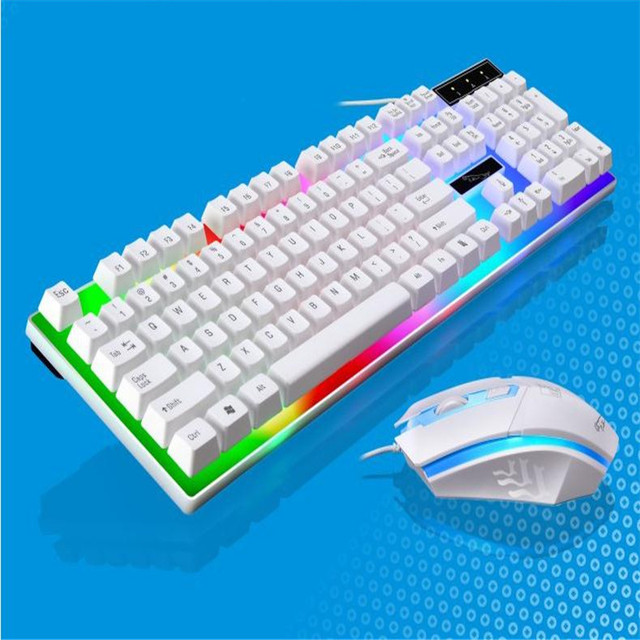 Top Selling G21b Professionals Led Wired Gaming Keyboard and Mouse Combo Backlit Full Size for Gamer Desktop Mouse Keyboard Set