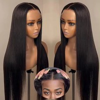 Perruque frontale en dentelle HD sans colle 13x6, densité 200%, cheveux naturels vietnamiens, perruques en cheveux humains avec dentelle frontale pour femmes noires, cheveux raides