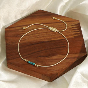 2024 delicato 3mm di cristallo curativo sfaccettato delicato braccialetto con perline di perline minimalista minuscolo braccialetto di carte - Product Image 5