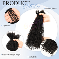 Originea Expédition Rapide Extensions de Micro Locs en Cheveux Humains 100% Naturels 0.1cm 0.2cm Sisterloc pour Femmes Vente en Gros