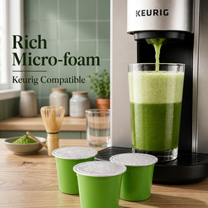 Capsules de matcha compatibles Keurig 2.0, lot économique de quatre-vingt-dix-huit capsules, thé vert biologique en vrac, prix de gros - Product Image 1
