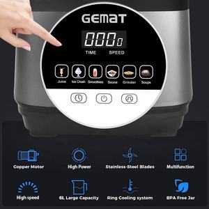 Frullatore Industriale Gemat da 6L con Controllo Touch-pad, <span class=keywords><strong>Mixer</strong></span> Programmabile per Alimenti ad Alta Potenza - Product Image 2