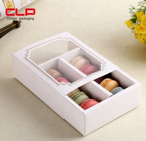 กล่องกระดาษแข็งเกรดอาหารสำหรับบรรจุขนมคุกกี้ <span class=keywords><strong>ช็อกโกแลต</strong></span>มาการองฝรั่งเศสแบบย่อยสลายได้ครึ่งโหล พร้อมโลโก้สั่งทำพิเศษ - Product Image 3