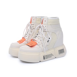 Bottes de créateur en daim à <span class=keywords><strong>lacets</strong></span> avec fermeture éclair en toile, bottines à semelle épaisse et à semelle compensée cachée pour femmes - Product Image 1