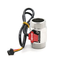 Capteur de débit de liquide en acier inoxydable DIJIANG 1 pouce, signal d'impulsion NPN, connexion filetée, DC5V, plage de détection 2-50L/min, usage industriel