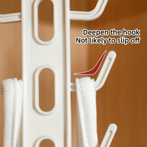 Perchas de Plástico de 8 Orificios con Gancho, Personalizables con Logotipo/Color, Perchas Organizadoras de Ropa Resistentes y Ahorradoras de Espacio para Habitación, Hogar y Tienda - Product Image 5
